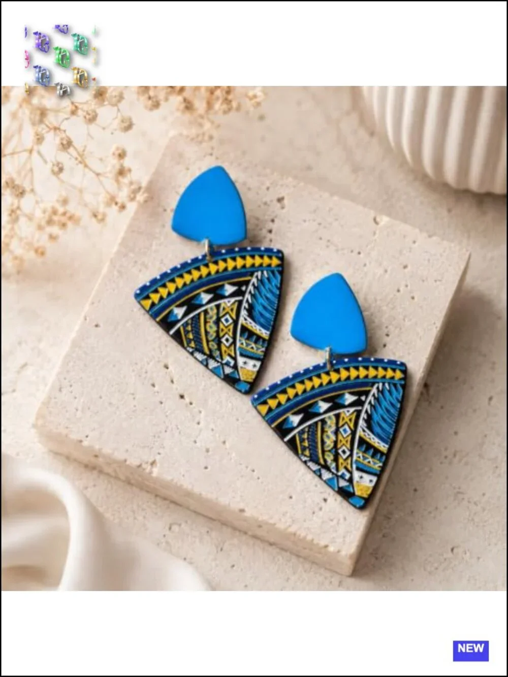 Geometric Triangle Dangle Earrings Lightweight Boho Statement Drop Earrings